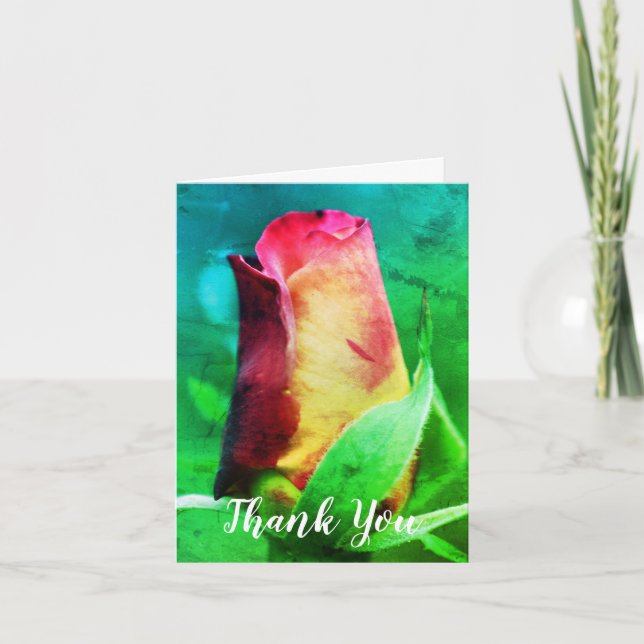 Tarjeta de agradecimiento para el arte de las flor (Anverso)