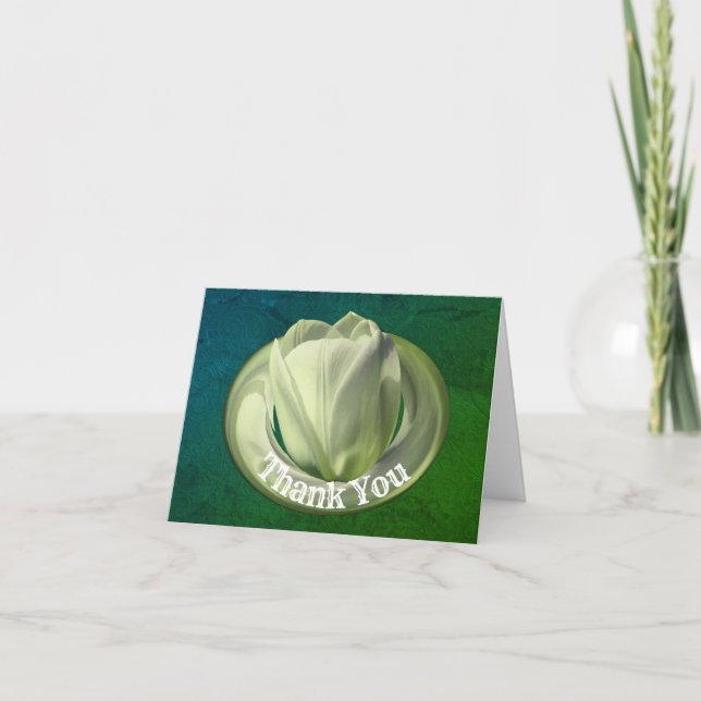Tarjeta de agradecimiento para el arte de las flor (Anverso)