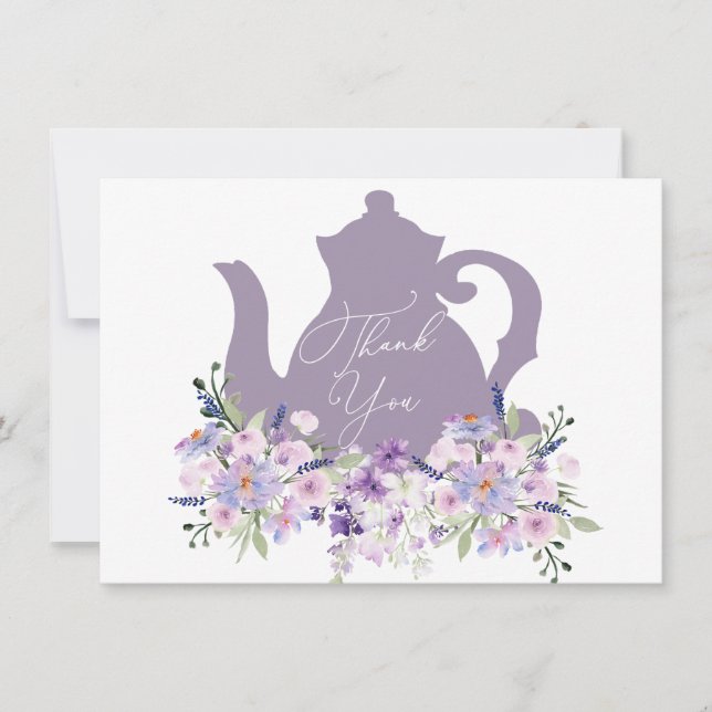 Tarjeta de agradecimiento para el baño de lavanda  (Anverso)