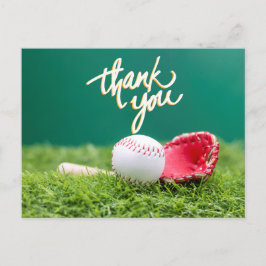 Tarjeta de agradecimiento para el béisbol