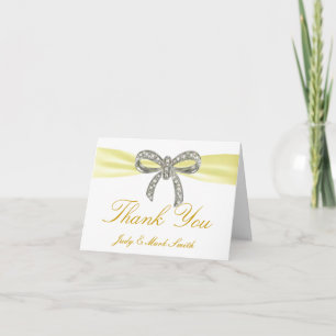 Tarjeta de agradecimiento para el Boda Amarillo Di