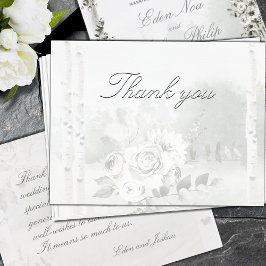 Tarjeta de agradecimiento para el Boda Birch Tree 