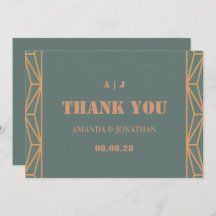 Tarjeta de agradecimiento para el Boda Blue Terrac