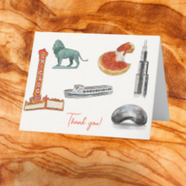 Tarjeta de agradecimiento para el boda de Chicago