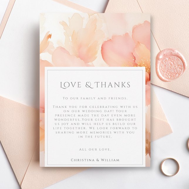 Tarjeta de agradecimiento para el Boda de flores P (Subido por el creador)