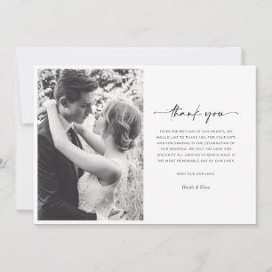 Tarjeta de agradecimiento para el Boda de fotograf