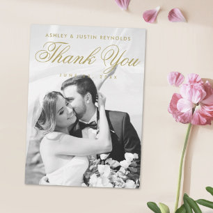 Tarjeta de agradecimiento para el Boda de fotos bl