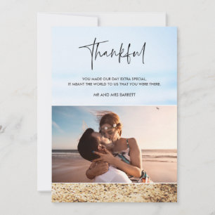 Tarjeta de agradecimiento para el Boda de fotos de