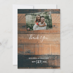 Tarjeta de agradecimiento para el Boda de fotos ru