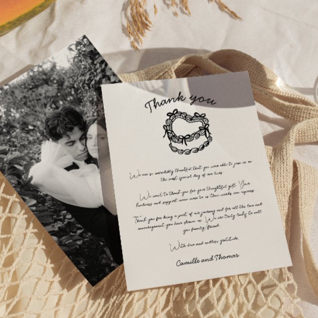 Tarjeta de agradecimiento para el Boda de pasteles (Subido por el creador)
