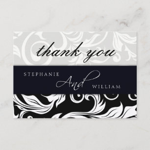 Tarjeta de agradecimiento para el Boda de Swirl en