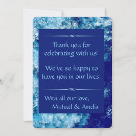 Tarjeta de agradecimiento para el Boda del Agua de