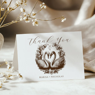 Tarjeta de agradecimiento para el Boda del lago Sw