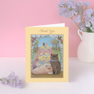 Tarjeta de agradecimiento para el Boda del tema de