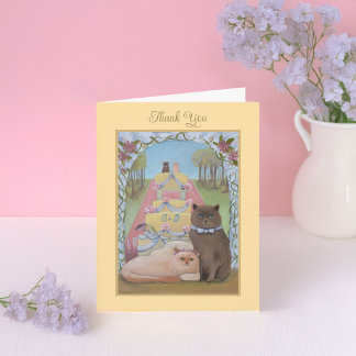 Tarjeta de agradecimiento para el Boda del tema de