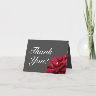 Tarjeta de agradecimiento para el Boda floral gris