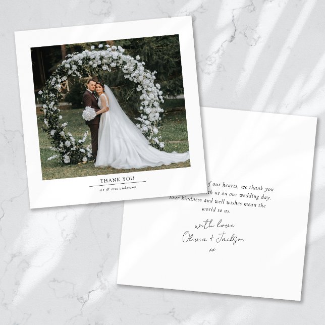 Tarjeta de agradecimiento para el Boda fotográfico (Subido por el creador)