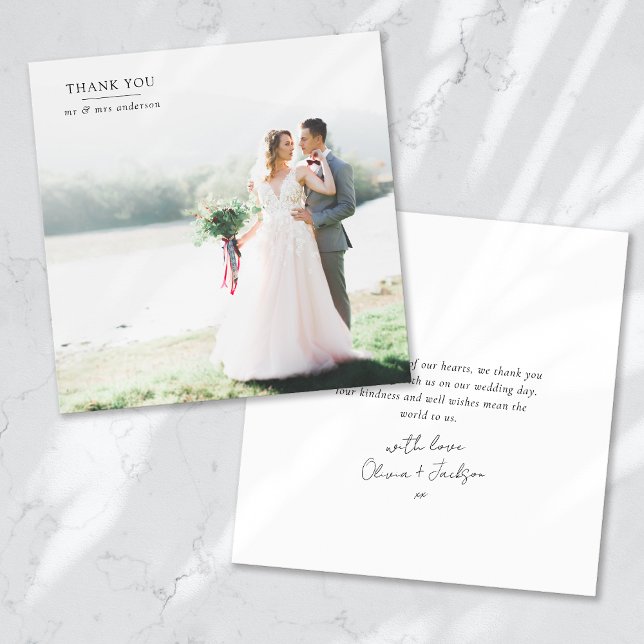 Tarjeta de agradecimiento para el Boda fotográfico (Subido por el creador)