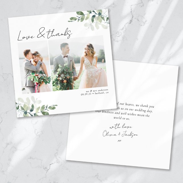 Tarjeta de agradecimiento para el Boda fotográfico (Subido por el creador)