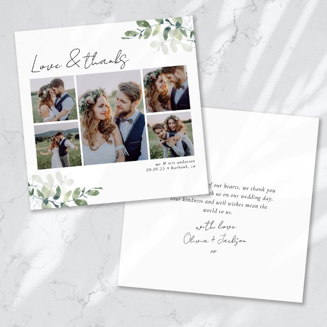 Tarjeta de agradecimiento para el Boda fotográfico (Subido por el creador)