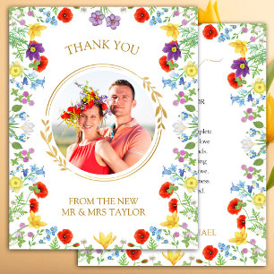 Tarjeta de agradecimiento para el Boda fotográfico