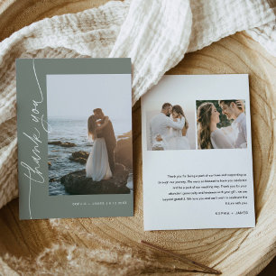Tarjeta de agradecimiento para el Boda fotográfico