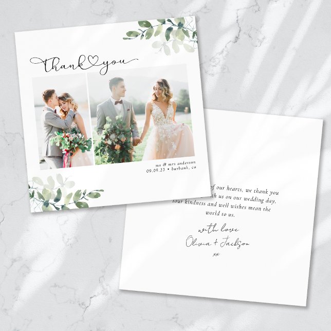 Tarjeta de agradecimiento para el Boda fotográfico (Subido por el creador)