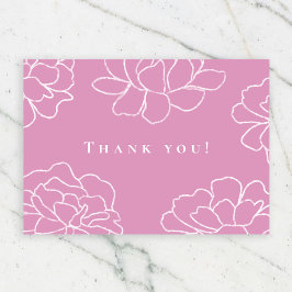 Tarjeta de agradecimiento para el Boda minimalista