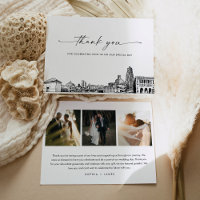 Tarjeta de agradecimiento para el Boda Pittsburgh