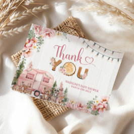 Tarjeta de agradecimiento para el Camper de Madera