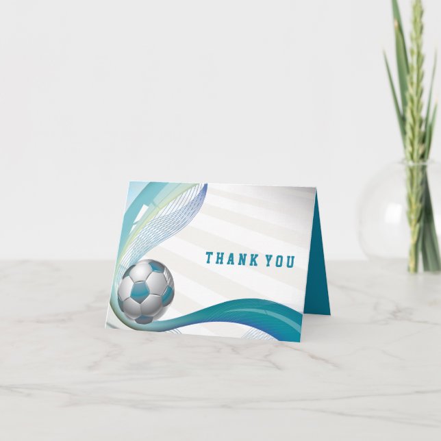 Tarjeta de agradecimiento para el CHICA de SOCCER  (Anverso)