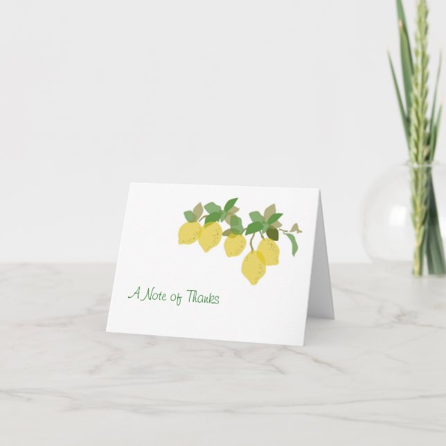 Tarjeta de agradecimiento para el Cítrico Tropical (Anverso)