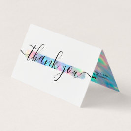 Tarjeta de agradecimiento para el cliente del logo