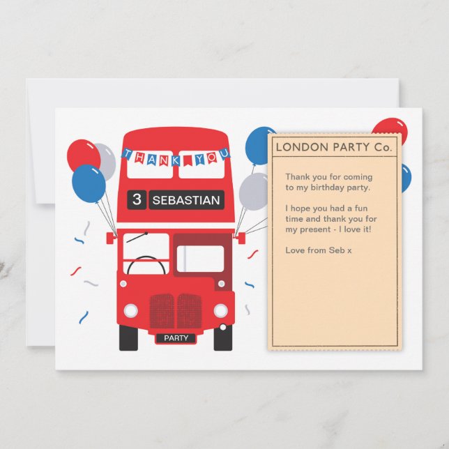 Tarjeta de agradecimiento para el cumpleaños de lo (Anverso)