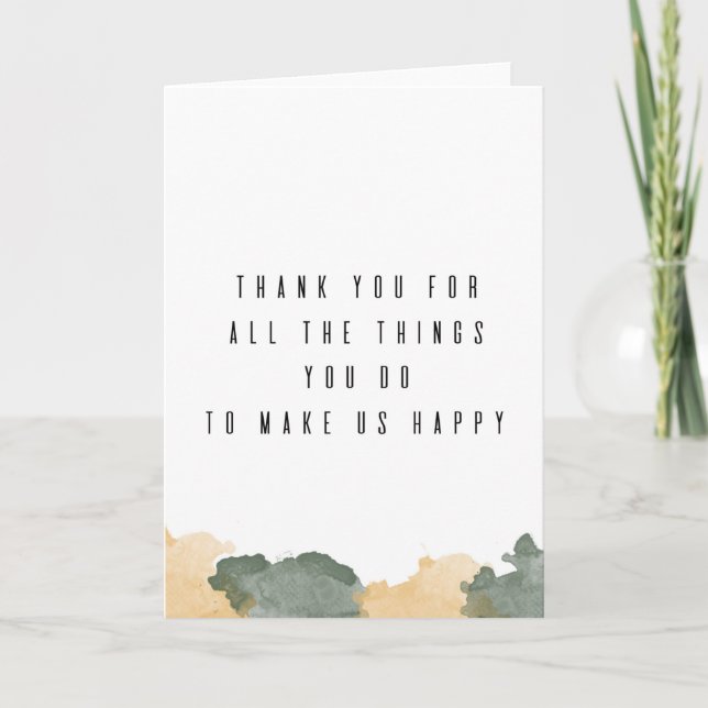Tarjeta de agradecimiento para el día del padre (Anverso)