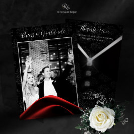 Tarjeta de agradecimiento para el diamante Black T