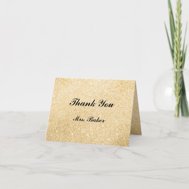 Tarjeta de agradecimiento para el elegante diseño  (Anverso)