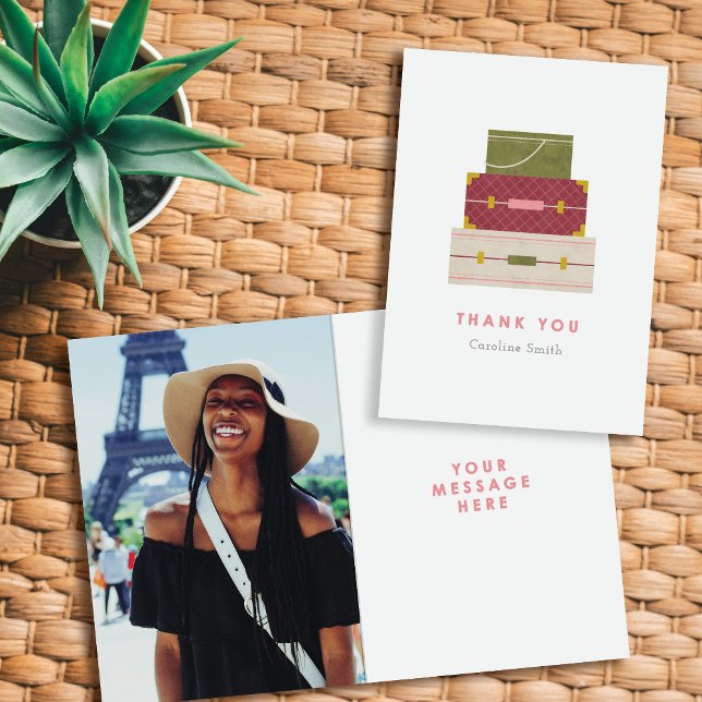 Tarjeta de agradecimiento para el equipaje verde r (Subido por el creador)