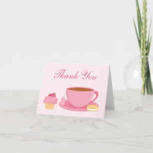 Tarjeta de agradecimiento para el Fiesta del té