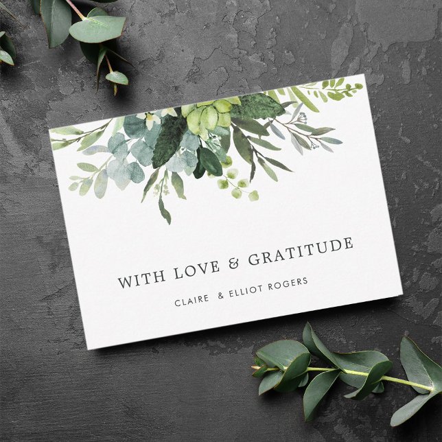 Tarjeta de agradecimiento para el follaje verde Eu (Subido por el creador)