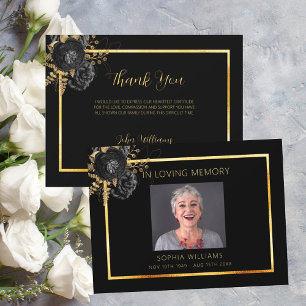 Tarjeta de agradecimiento para el funeral de solid