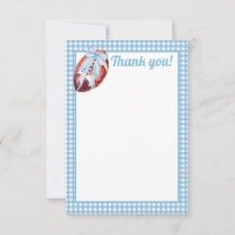 Tarjeta de agradecimiento para el fútbol de Gingha