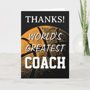 Tarjeta de agradecimiento para el mejor entrenador