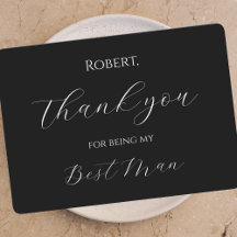 Tarjeta de agradecimiento para el padrino de boda