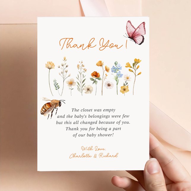 Tarjeta de agradecimiento para el pequeño Chica de (Subido por el creador)