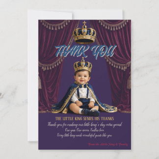 Tarjeta de agradecimiento para el primer cumpleaño