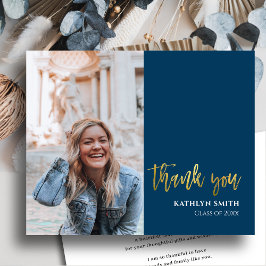 Tarjeta de agradecimiento para el programa de foto