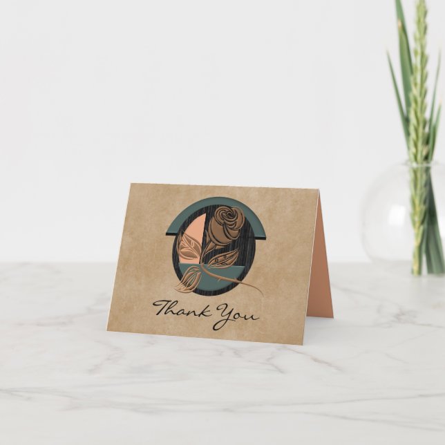 Tarjeta de agradecimiento para el Rosa de cobre Ze (Anverso)