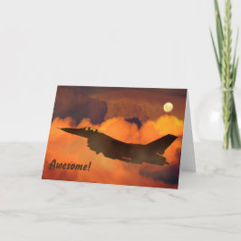 Tarjeta de agradecimiento para el servicio militar