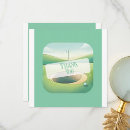 Tarjeta de agradecimiento para el tema del golf | 